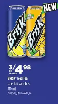 Loblaws BRISK ICED TEA, 710 ML offer