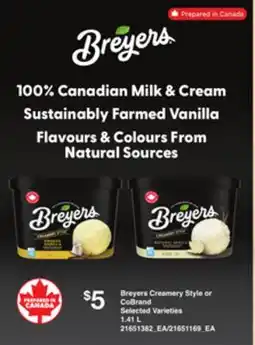 Loblaws BREYERS CREAMERY STYLE OR COBRAND, 1.41 L offer