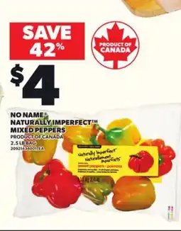 Loblaws NO NAME NATURALLY IMPERFECT MIXED PEPPERS, 2.5 LB BAG offer