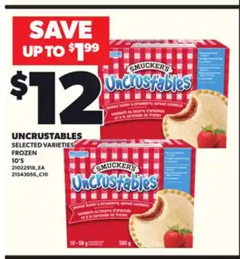 Loblaws UNCRUSTABLES, 10'S offer