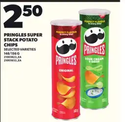 Loblaws PRINGLES SUPER STACK POTATO CHIPS, 148/156 G offer