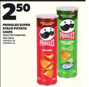 Loblaws PRINGLES SUPER STACK POTATO CHIPS, 148/156 G offer