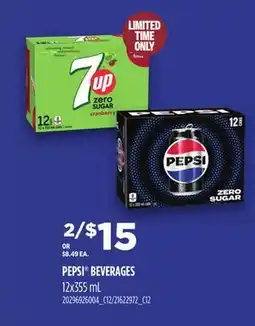 Loblaws PEPSI BEVERAGES, 12x355 mL offer