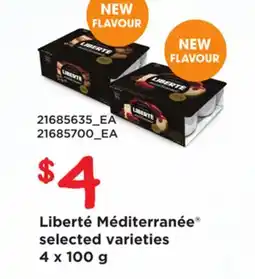 Loblaws LIBERTÉ MÉDITERRANÉE , 4 x 100g offer