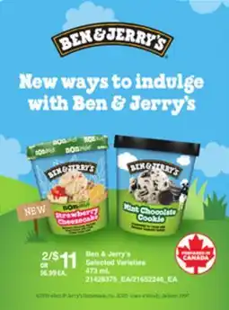 Loblaws BEN & JERRY'S, 473 ML offer