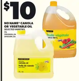 Loblaws NO NAME CANOLA OR VEGETABLE OIL, 3 L offer