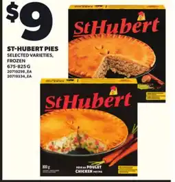 Loblaws ST-HUBERT PIES, 675-825 G offer