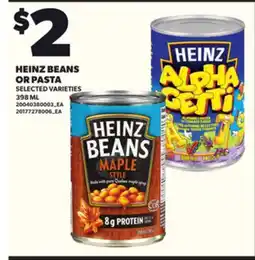 Loblaws HEINZ BEANS OR PASTA, 398 ML offer