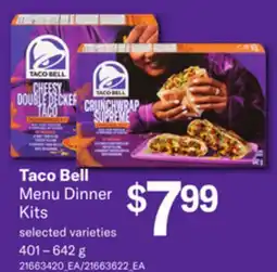 Loblaws TACO BELL MENU DINNER KITS, 401-642 G offer