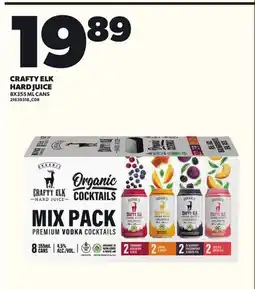 Loblaws CRAFTY ELK HARD JUICE, 8X355 ML CANS offer