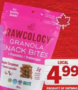 Foodland Rawcology Granola Snack Bites or Probiotics offer
