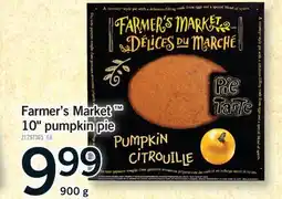 Fortinos FARMER'S MARKET 10 PUMPKIN PIE, 900 g offer
