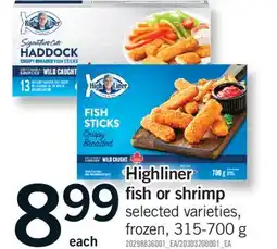 Fortinos HIGHLINER FISH OR SHRIMP, 315-700 G offer