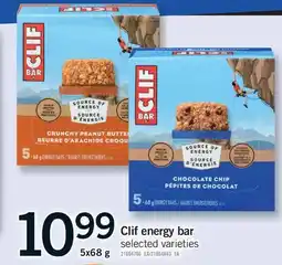 Fortinos CLIF ENERGY BAR, 5x68 g offer