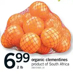 Fortinos ORGANIC CLEMENTINES, 2 lb offer