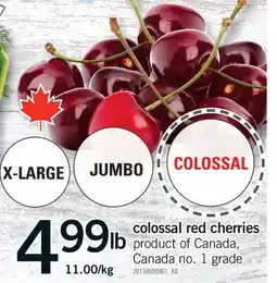 Fortinos COLOSSAL RED CHERRIES offer