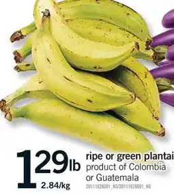 Fortinos RIPE OR GREEN PLANTAIN offer