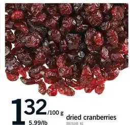 Fortinos DRIED CRANBERRIES offer