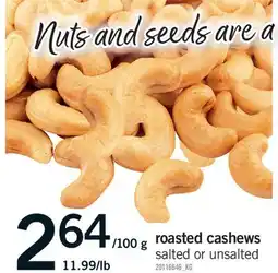 Fortinos Roasted cashews offer