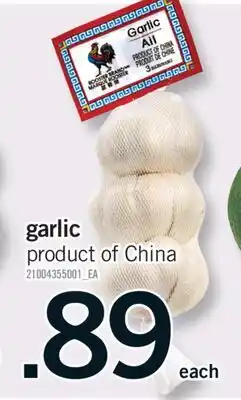 Fortinos Garlic offer