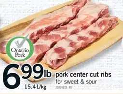 Fortinos PORK CENTER CUT RIBS offer