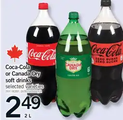 Fortinos COCA-COLA OR CANADA DRY SOFT DRINKS, 2L offer