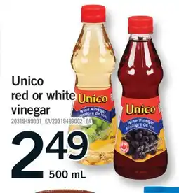 Fortinos UNICO RED OR WHITE VINEGAR, 500 ml offer