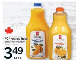 Fortinos PC ORANGE JUICE ORANGE, 1.54L offer