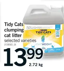 Fortinos PURINA TIDY CATS CLUMPING CAT LITTER, 2.72 kg offer