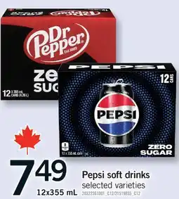 Fortinos PEPSI SOFT DRINKS, 12X355 ML offer