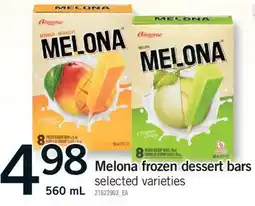 Fortinos MELONA FROZEN DESSERT BARS, 560 ML offer