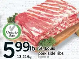 Fortinos ST. LOUIS PORK SIDE RIBS offer