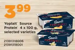 Fortinos YOPLAIT SOURCE PROTEIN 4 X 100 G offer