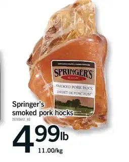 Fortinos SPRINGER'S SMOKED PORK HOCKS offer