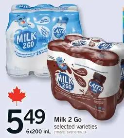 Fortinos MILK 2 GO, 6x200 mL offer