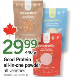 Fortinos GOOD PROTEIN ALL-IN-ONE POWDER, 440G offer