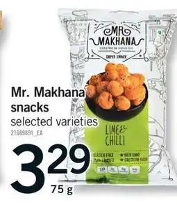 Fortinos MR. MAKHANA SNACKS, 75 g offer