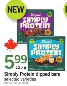 Fortinos SIMPLY PROTEIN DIPPED BARS, 125 G offer