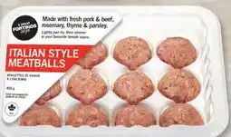 Fortinos FORTINOS ITALIAN MEATBALLS, 400-450G offer