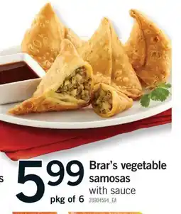Fortinos Brar's vegetable Samosas offer