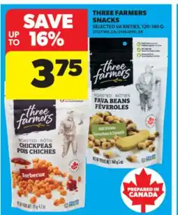 Real Canadian Superstore THREE FARMERS SNACKS, 120-140 G offer
