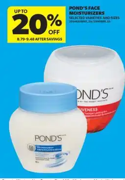 Real Canadian Superstore POND'S FACE MOISTURIZERS offer