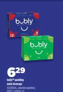Real Canadian Superstore BUBLY SPARKLING WATER BEVERAGE, 12x355mL offer