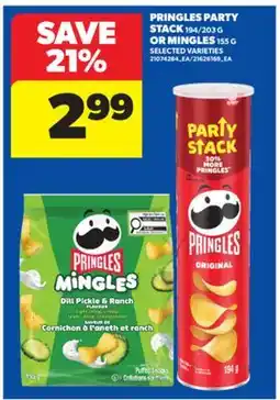 Real Canadian Superstore PRINGLES PARTY STACK 194/203 G OR MINGLES 155 G offer