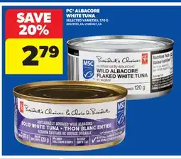 Real Canadian Superstore PC ALBACORE WHITE TUNA, 170 G offer