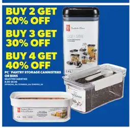 Real Canadian Superstore PC PANTRY STORAGE CANNISTERS OR BINS offer