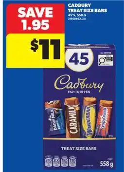 Real Canadian Superstore CADBURY TREAT SIZE BARS 45'S, 558 G offer