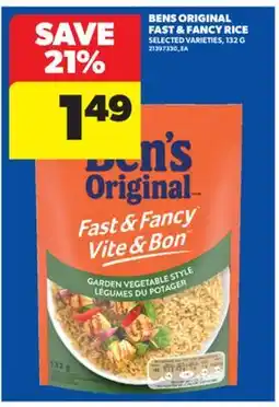 Real Canadian Superstore BENS ORIGINAL FAST & FANCY RICE, 132 G offer