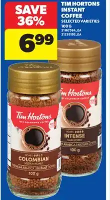 Real Canadian Superstore TIM HORTONS INSTANT COFFEE, 100 G offer