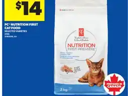 Real Canadian Superstore PC NUTRITION FIRST CAT FOOD, 2 KG offer